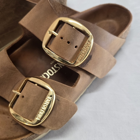 BIRKENSTOCK ARIZONA Big Buckle Women's Size 8 Brown Slide Sandals - Picture 5 of 8